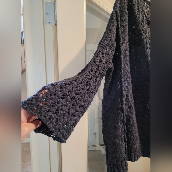 Free People Medium Pretty Pointelle Vee Sweater - Picture 2 of 4